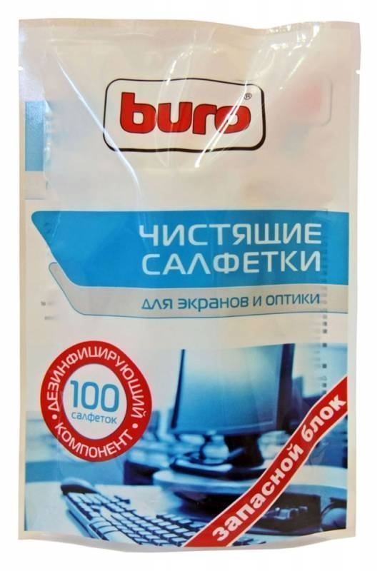 

Салфетки Buro BU-Zscreen влажные,100шт.(мягкая упаковка