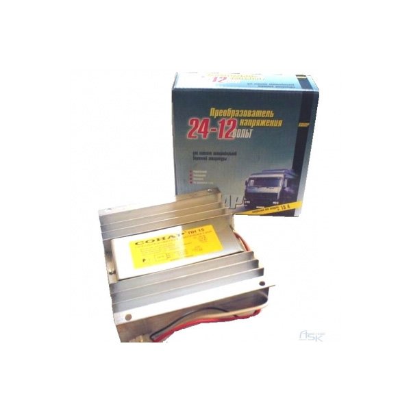 Преобразователь напряжения 24-12В Сонар ПН-15T ток до 15А
Преобразователь напряжения 24-12В Сонар ПН-15T ток до 15А