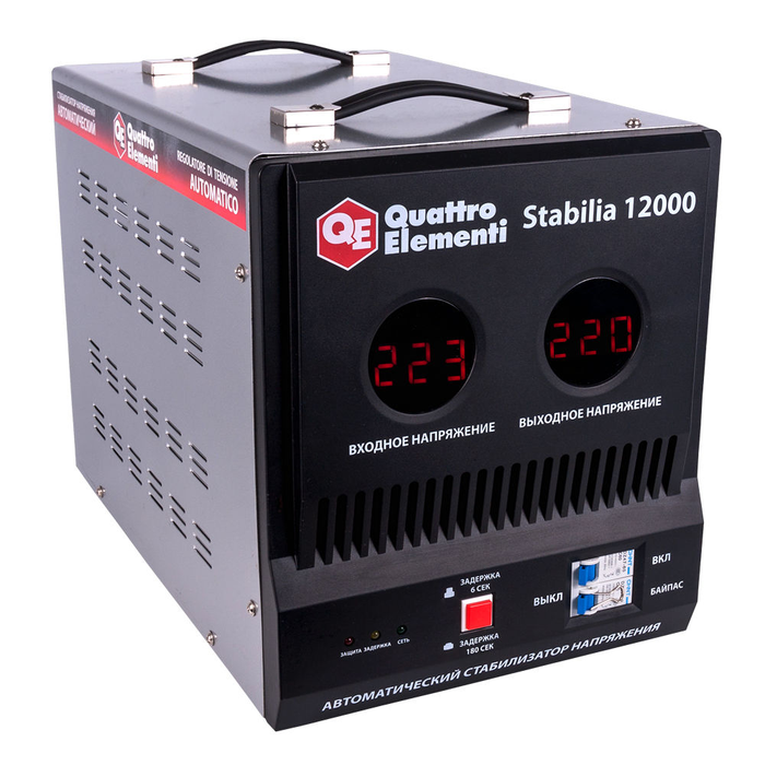 Стабилизатор напряжения Quattro Elementi Stabilia 12000 (772-111
Стабилизатор напряжения Quattro Elementi Stabilia 12000 (772-111
