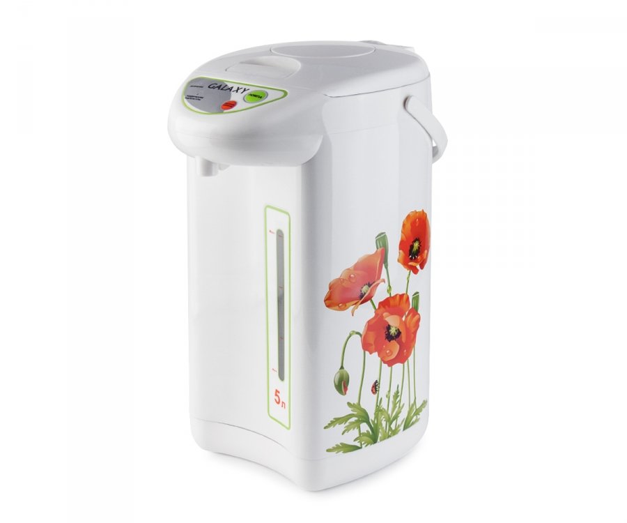 Термопот Galaxy Line GL 0606 белый с рисунком "Маки" 
Термопот Galaxy Line GL 0606 белый с рисунком "Маки"