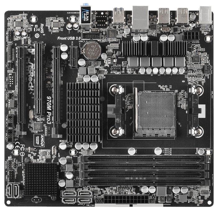 Материнская плата Asrock 970M Pro3 Socket AM3
Материнская плата Asrock 970M Pro3 Socket AM3