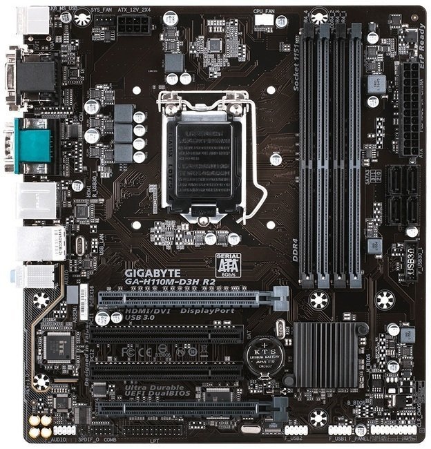 Материнская плата Gigabyte GA-H110M-D3H R2
Материнская плата Gigabyte GA-H110M-D3H R2