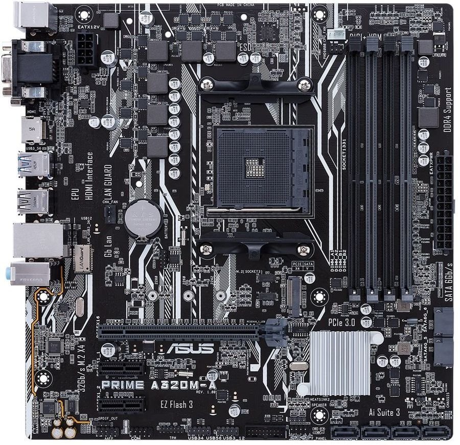 Материнская плата Asus PRIME A320M-A Socket AM4 (90MB0VA0-M0EAY0)
Материнская плата Asus PRIME A320M-A Socket AM4 (90MB0VA0-M0EAY0)