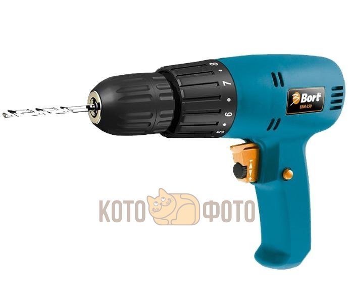 Дрель-шуруповерт Bort BSM-250
Дрель-шуруповерт Bort BSM-250