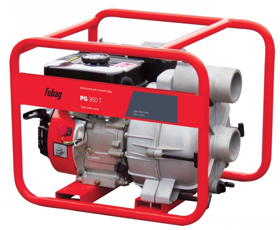 Мотопомпа для сильнозагрязненной воды Fubag PG 950 T
Мотопомпа для сильнозагрязненной воды Fubag PG 950 T