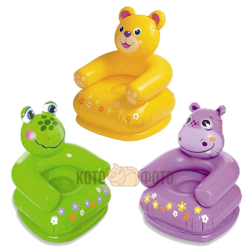 Кресло Intex 68556 надувное для детей Животные фигурная спинка
Кресло Intex 68556 надувное для детей Животные фигурная спинка