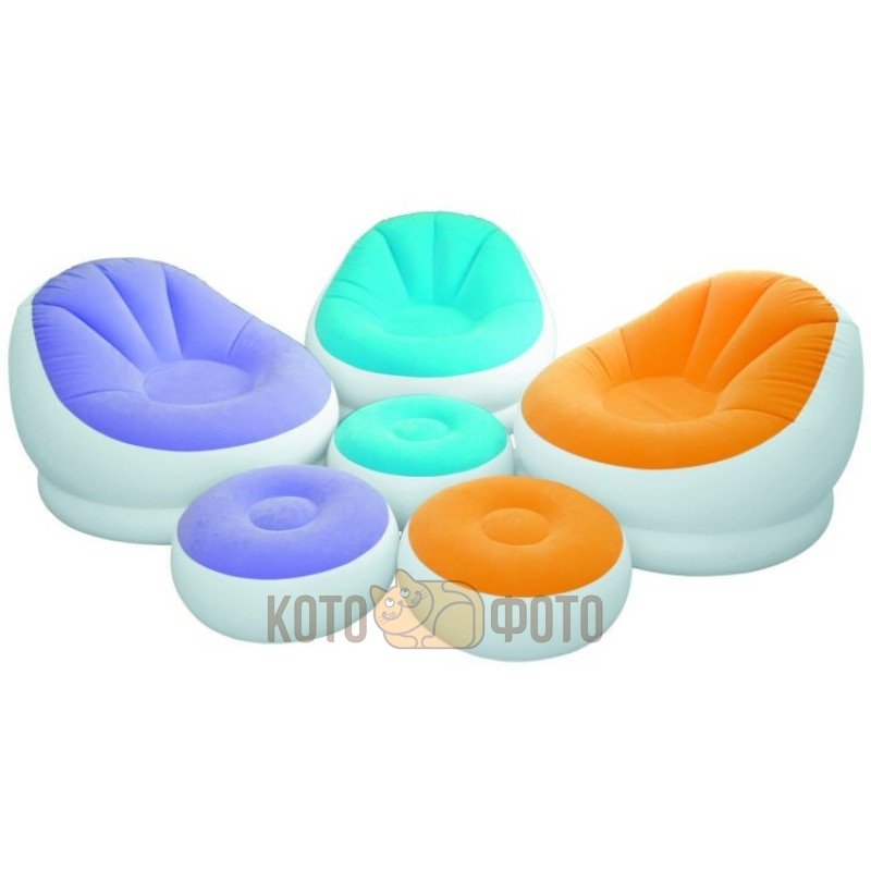 Кресло Intex 68572 Cafe Chaise, флок, 3 вида + пуфик
Кресло Intex 68572 Cafe Chaise, флок, 3 вида + пуфик