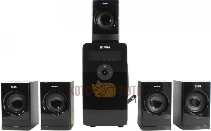 Колонки Sven HT-200 5.1 черный 80Вт
Колонки Sven HT-200 5.1 черный 80Вт