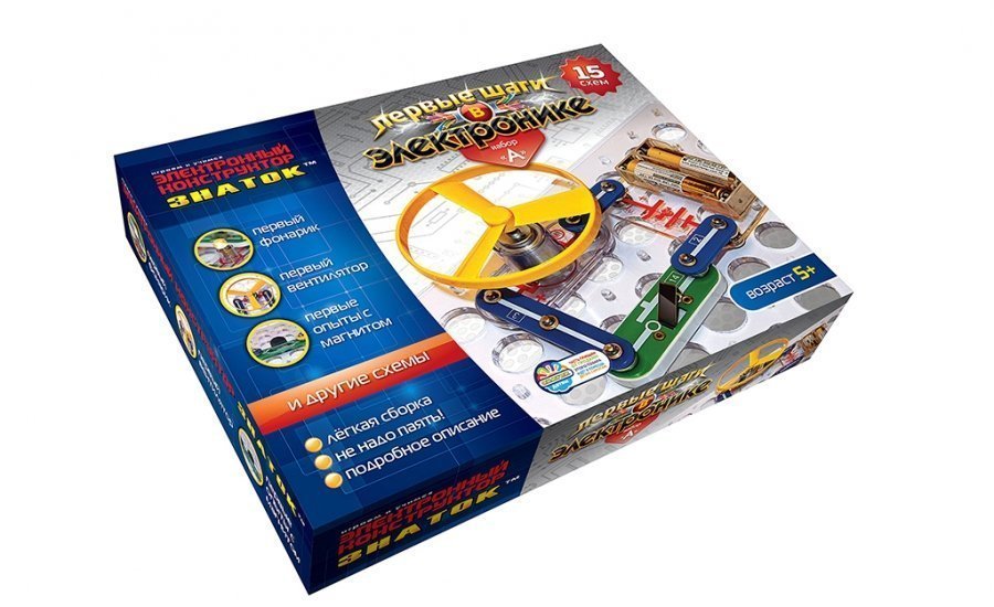 Конструктор Знаток 15А-Znat Первые шаги в электронике А 15 схем
Конструктор Знаток 15А-Znat Первые шаги в электронике А 15 схем