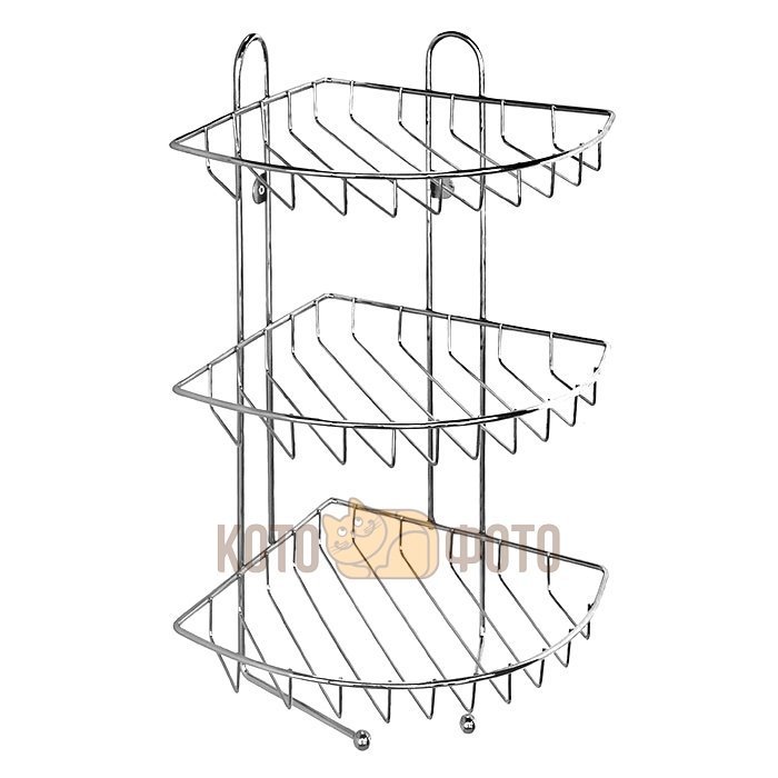 Полка трехярусная угловая с крючками Milardo - 110WC30M44
Полка трехярусная угловая с крючками Milardo - 110WC30M44