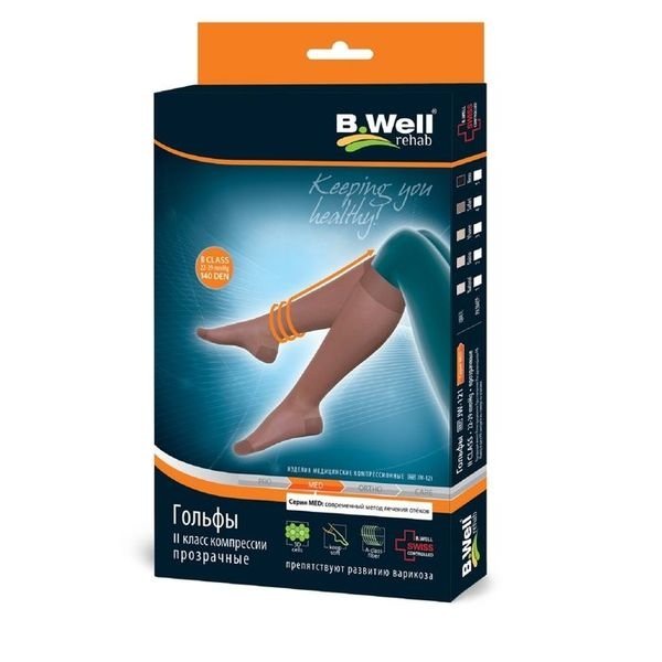 Гольфы компрессионные 2 класс компрессии B.Well JW-121 ц. Visone р.2
Гольфы компрессионные 2 класс компрессии B.Well JW-121 ц. Visone р.2