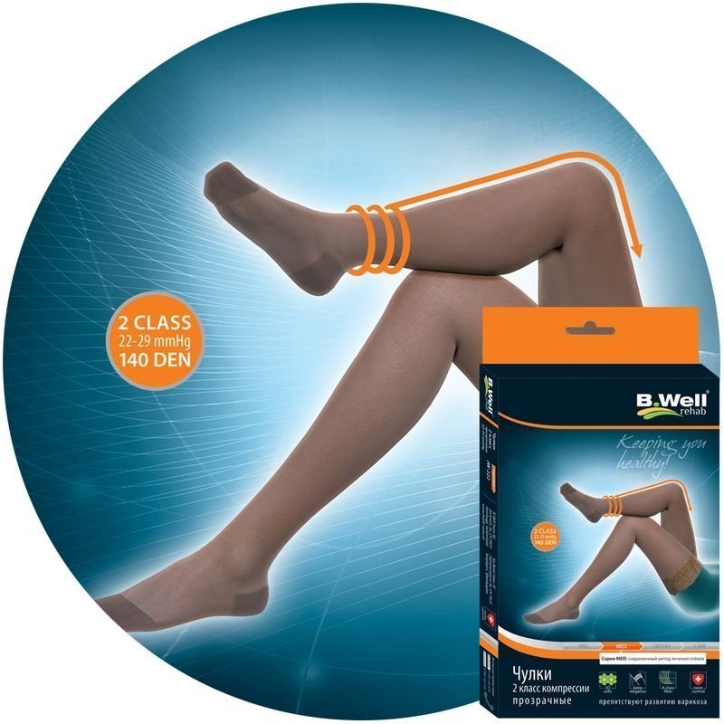 Чулки компрессионные 2 класс компрессии B.Well JW-222 Natural р.5
Чулки компрессионные 2 класс компрессии B.Well JW-222 Natural р.5