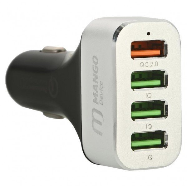 Автомобильное зарядное устройство Mango Device Quick Charge 2.0 (silver, 4USB car charger)
Автомобильное зарядное устройство Mango Device Quick Charge 2.0 (silver, 4USB car charger)