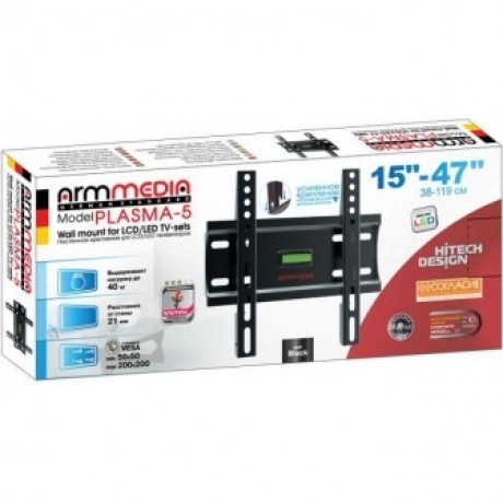 Кронштейн для телевизора Arm Media PLASMA-5 new черный 15"-47" макс.40кг настенный фиксированный
Кронштейн для телевизора Arm Media PLASMA-5 new черный 15"-47" макс.40кг настенный фиксированный