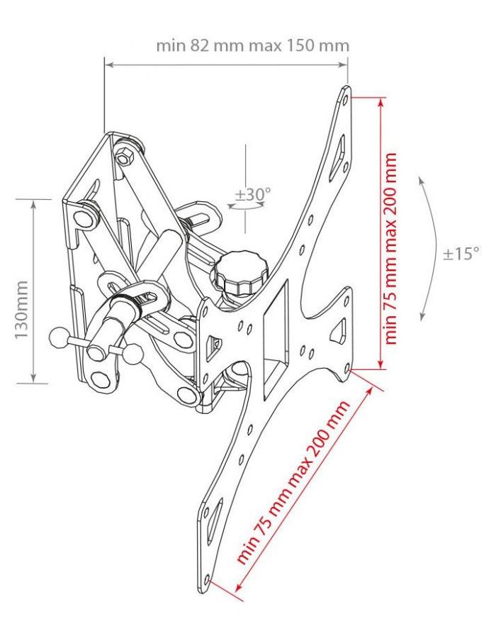 Кронштейн для телевизора Arm Media LCD-301 черный 15"-37" макс.30кг настенный поворот и наклон
Кронштейн для телевизора Arm Media LCD-301 черный 15"-37" макс.30кг настенный поворот и наклон