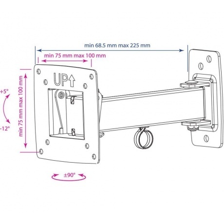 Кронштейн для телевизора Kromax OPTIMA-103 черный 10"-28" макс.25кг настенный поворотно-выдвижной и наклонный
Кронштейн для телевизора Kromax OPTIMA-103 черный 10"-28" макс.25кг настенный поворотно-выдвижной и наклонный