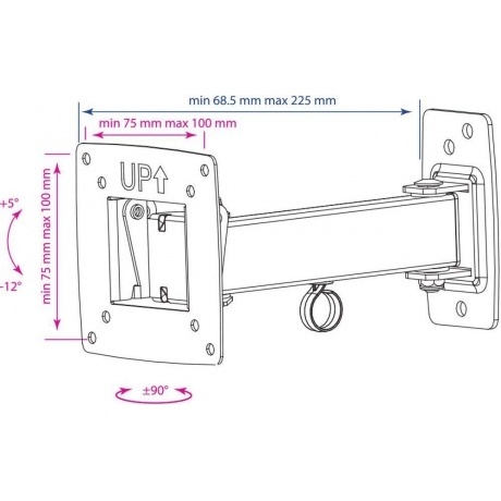 Кронштейн для телевизора Kromax OPTIMA-103 черный 10"-28" макс.25кг настенный поворотно-выдвижной и наклонный
Кронштейн для телевизора Kromax OPTIMA-103 черный 10"-28" макс.25кг настенный поворотно-выдвижной и наклонный