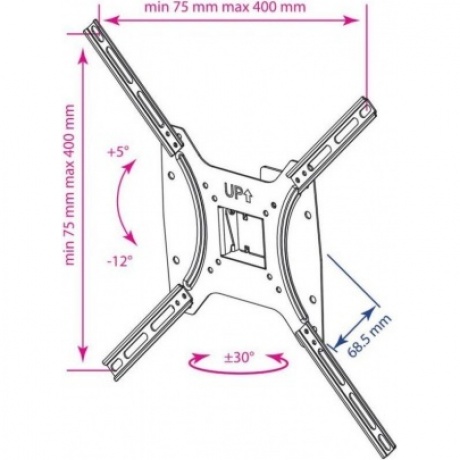 Кронштейн для телевизора Kromax OPTIMA-402 черный 15"-55" макс.25кг настенный поворот и наклон
Кронштейн для телевизора Kromax OPTIMA-402 черный 15"-55" макс.25кг настенный поворот и наклон