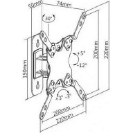 Кронштейн для телевизора Ultramounts UM 862 черный 13"-42" макс.20кг настенный поворот и наклон
Кронштейн для телевизора Ultramounts UM 862 черный 13"-42" макс.20кг настенный поворот и наклон
