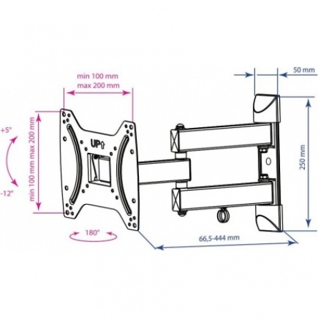 Кронштейн для телевизора Kromax DIX-22 черный 15"-48" макс.35кг настенный поворотно-выдвижной и наклонный
Кронштейн для телевизора Kromax DIX-22 черный 15"-48" макс.35кг настенный поворотно-выдвижной и наклонный