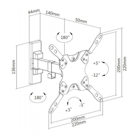 Кронштейн для телевизора Ultramounts UM 864W белый 13"-42" макс.20кг настенный поворотно-выдвижной и наклонный
Кронштейн для телевизора Ultramounts UM 864W белый 13"-42" макс.20кг настенный поворотно-выдвижной и наклонный