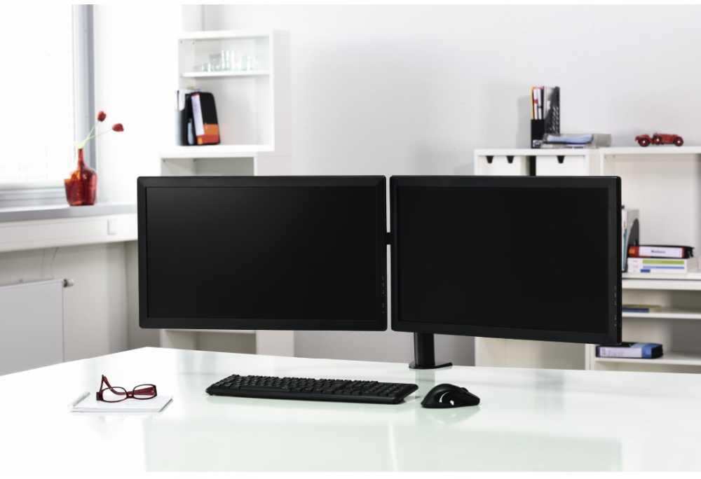 Кронштейн для мониторов ЖК Hama Fullmotion черный 10"-26" макс.4кг крепление к столешнице поворот и наклон
Кронштейн для мониторов ЖК Hama Fullmotion черный 10"-26" макс.4кг крепление к столешнице поворот и наклон