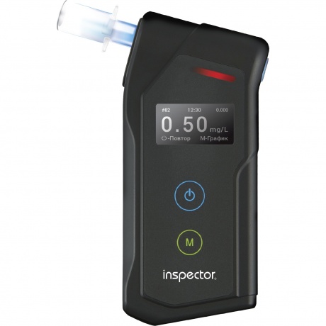 Алкотестер Inspector AT1100 электрохимический черный
Алкотестер Inspector AT1100 электрохимический черный