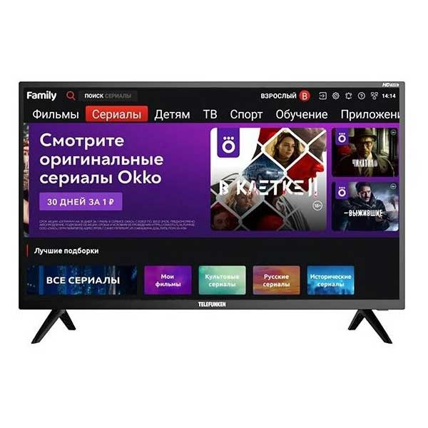 Телевизор Telefunken TF-LED32S90T2S(Smart), Черный
Телевизор Telefunken TF-LED32S90T2S(Smart), Черный