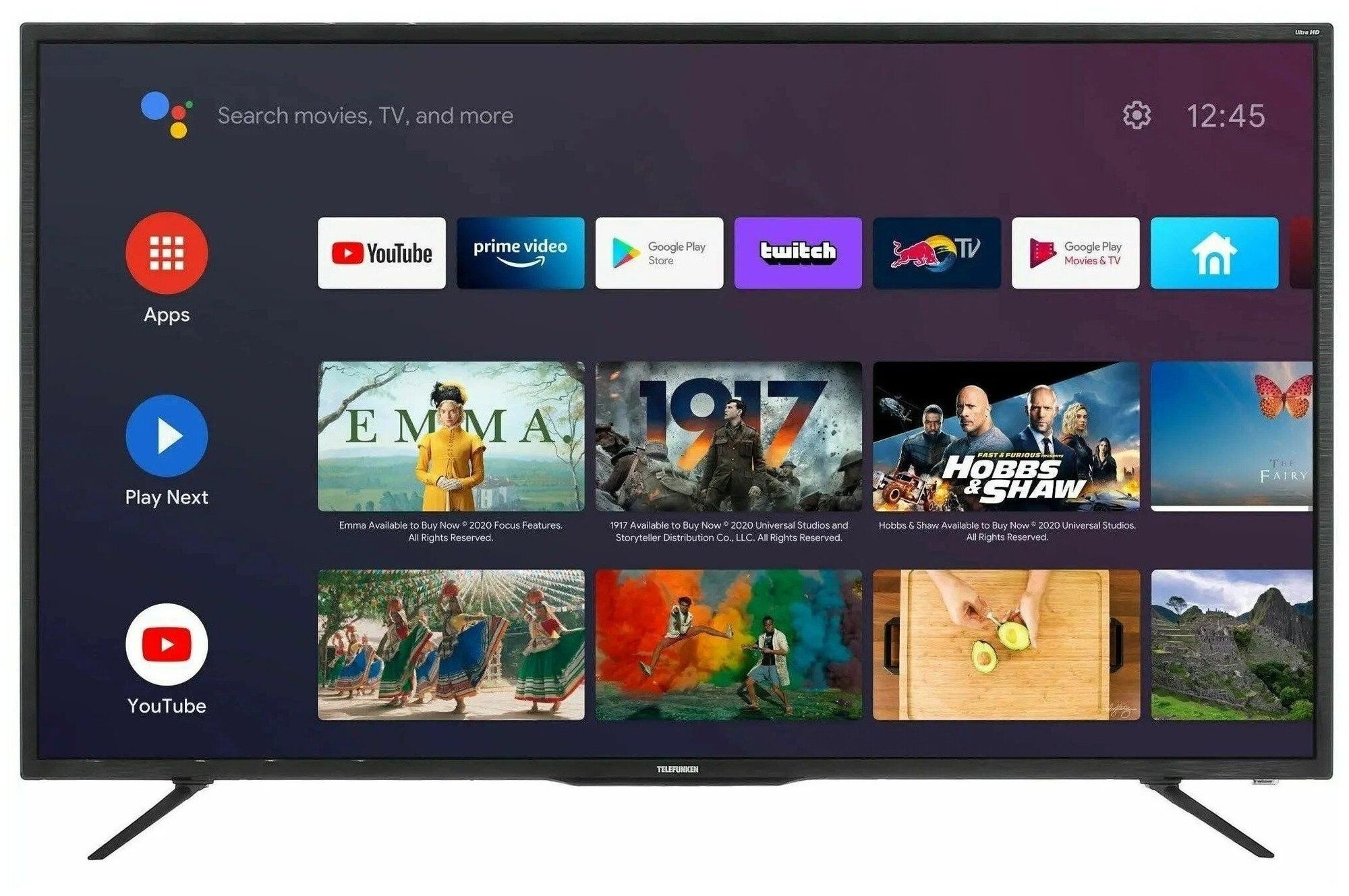 Телевизор Telefunken 55" TF-LED55S12T2SU черный
Телевизор Telefunken 55" TF-LED55S12T2SU черный