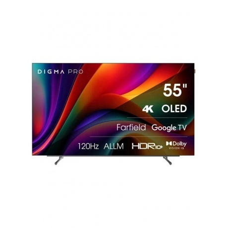 Телевизор OLED Digma Pro 55" OLED 55M Google TV Frameless черный/серебристый 4K Ultra HD 120Hz DVB-T DVB-T2 DVB-C DVB-S DVB-S2 USB WiFi Smart TV
Телевизор OLED Digma Pro 55" OLED 55M Google TV Frameless черный/серебристый 4K Ultra HD 120Hz DVB-T DVB-T2 DVB-C DVB-S DVB-S2 USB WiFi Smart TV