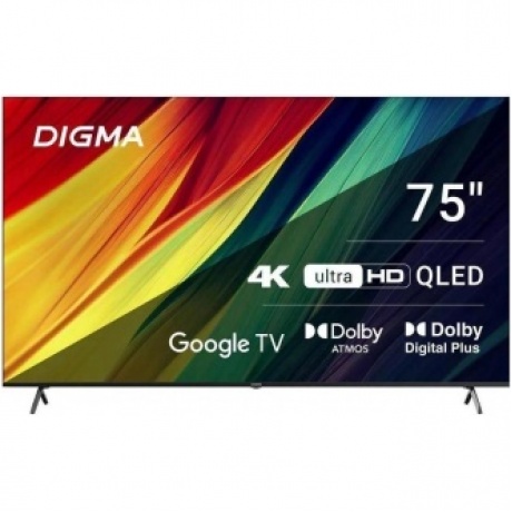 Телевизор QLED Digma 75" DM-LED75UQB31 Google TV Frameless Metal черный/черный 4K Ultra HD 60Hz MEMC DVB-T DVB-T2 DVB-C DVB-S DVB-S2 USB WiFi Smart TV
Телевизор QLED Digma 75" DM-LED75UQB31 Google TV Frameless Metal черный/черный 4K Ultra HD 60Hz MEMC DVB-T DVB-T2 DVB-C DVB-S DVB-S2 USB WiFi Smart TV