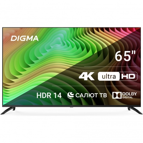 Телевизор LED Digma 65" DM-LED65UBB40 Салют ТВ Frameless Metal черный/черный 4K Ultra HD 60Hz DVB-T DVB-T2 DVB-C DVB-S DVB-S2 USB WiFi Smart TV
Телевизор LED Digma 65" DM-LED65UBB40 Салют ТВ Frameless Metal черный/черный 4K Ultra HD 60Hz DVB-T DVB-T2 DVB-C DVB-S DVB-S2 USB WiFi Smart TV