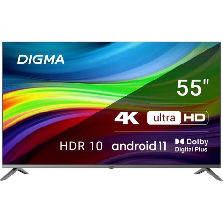 Телевизор LED Digma 55" DM-LED55UBB41 Android TV Frameless Metal темно-серебристый/серебристый 4K Ultra HD 60Hz DVB-T DVB-T2 DVB-C DVB-S DVB-S2 USB WiFi Smart TV
Телевизор LED Digma 55" DM-LED55UBB41 Android TV Frameless Metal темно-серебристый/серебристый 4K Ultra HD 60Hz DVB-T DVB-T2 DVB-C DVB-S DVB-S2 USB WiFi Smart TV