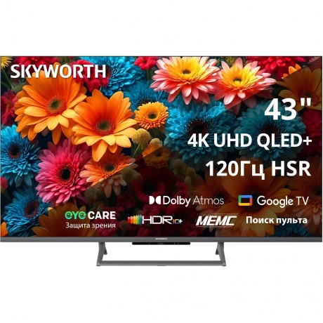 Телевизор Skyworth 43Q67H 43" 4K Ultra HD QLED Smart Eye Care Frameless черный
Телевизор Skyworth 43Q67H 43" 4K Ultra HD QLED Smart Eye Care Frameless черный