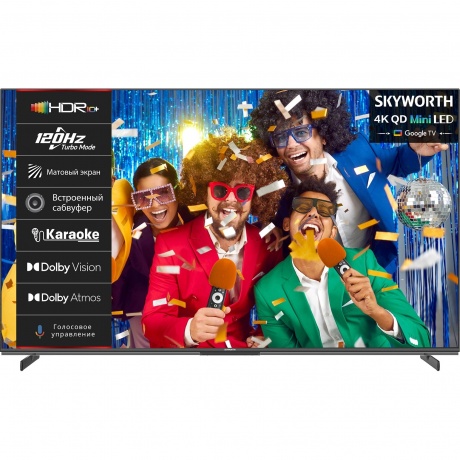 Телевизор Skyworth 55X85G QD-Mini 55" 4K Ultra HD QLED Smart Magic Sound Karaoke TV Frameless черный
Телевизор Skyworth 55X85G QD-Mini 55" 4K Ultra HD QLED Smart Magic Sound Karaoke TV Frameless черный