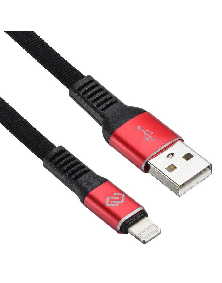 Кабель Digma USB A (m) Lightning (m) 1.2м черный/красный плоский
Кабель Digma USB A (m) Lightning (m) 1.2м черный/красный плоский