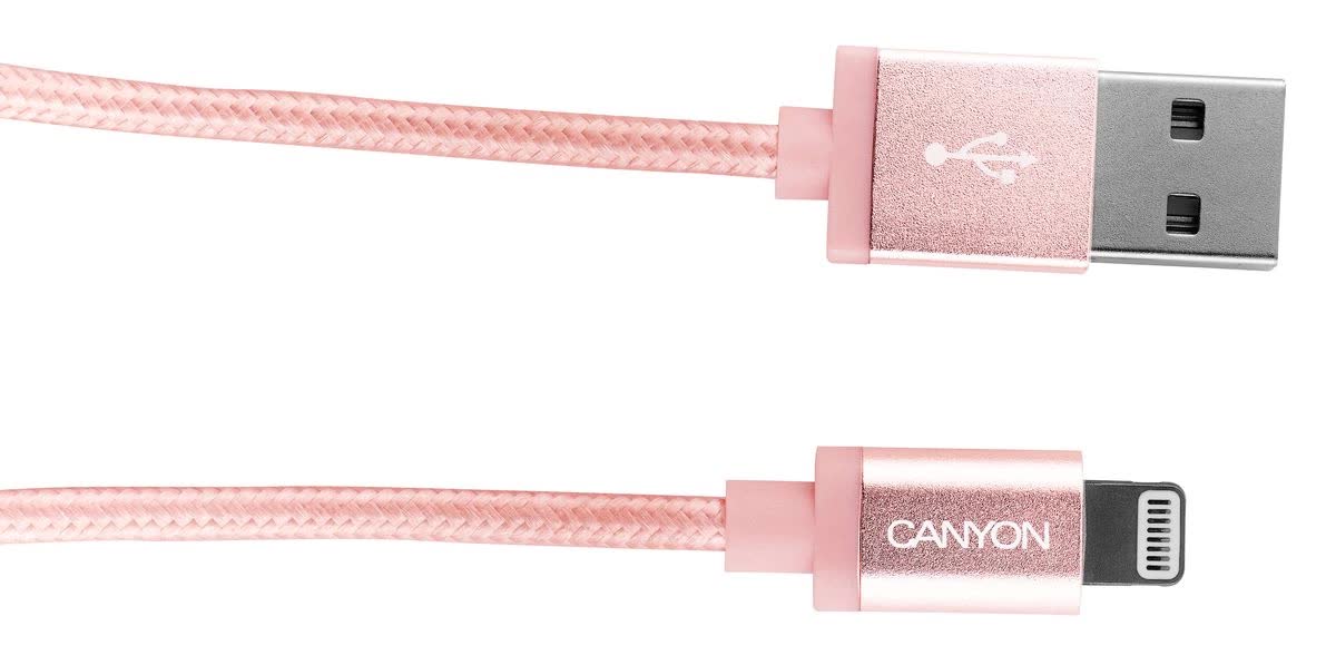 Кабель CANYON CNS-MFIC3RG 8-pin Lightning MFI 1м gold/pink, Розовый
Кабель CANYON CNS-MFIC3RG 8-pin Lightning MFI 1м gold/pink, Розовый