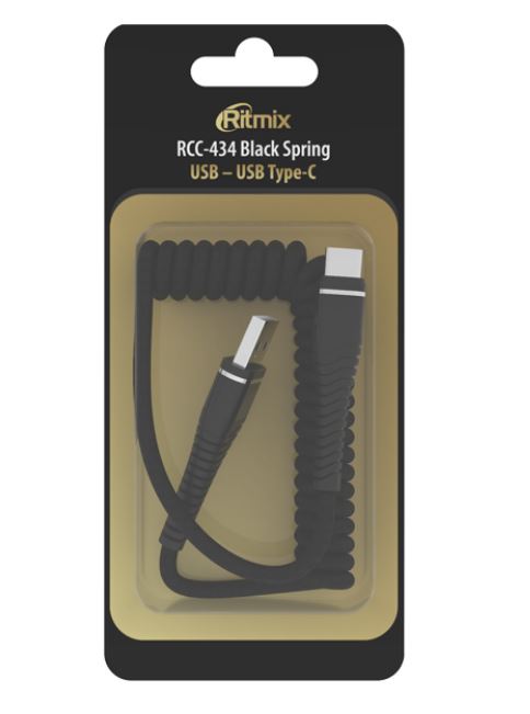 Кабель RITMIX RCC-434 USB-USB-C Black Spring, Черный
Кабель RITMIX RCC-434 USB-USB-C Black Spring, Черный