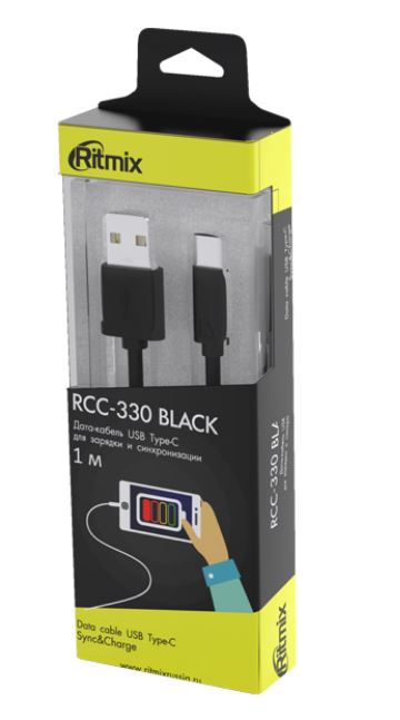 Кабель RITMIX RCC-330 USB Type-C-USB Black, Черный
Кабель RITMIX RCC-330 USB Type-C-USB Black, Черный
