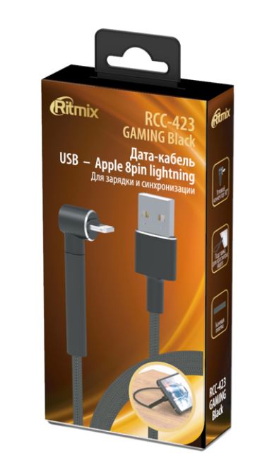 Кабель RITMIX RCC-423 USB – Apple 8 pin Lightining GAMING Black, Черный
Кабель RITMIX RCC-423 USB – Apple 8 pin Lightining GAMING Black, Черный