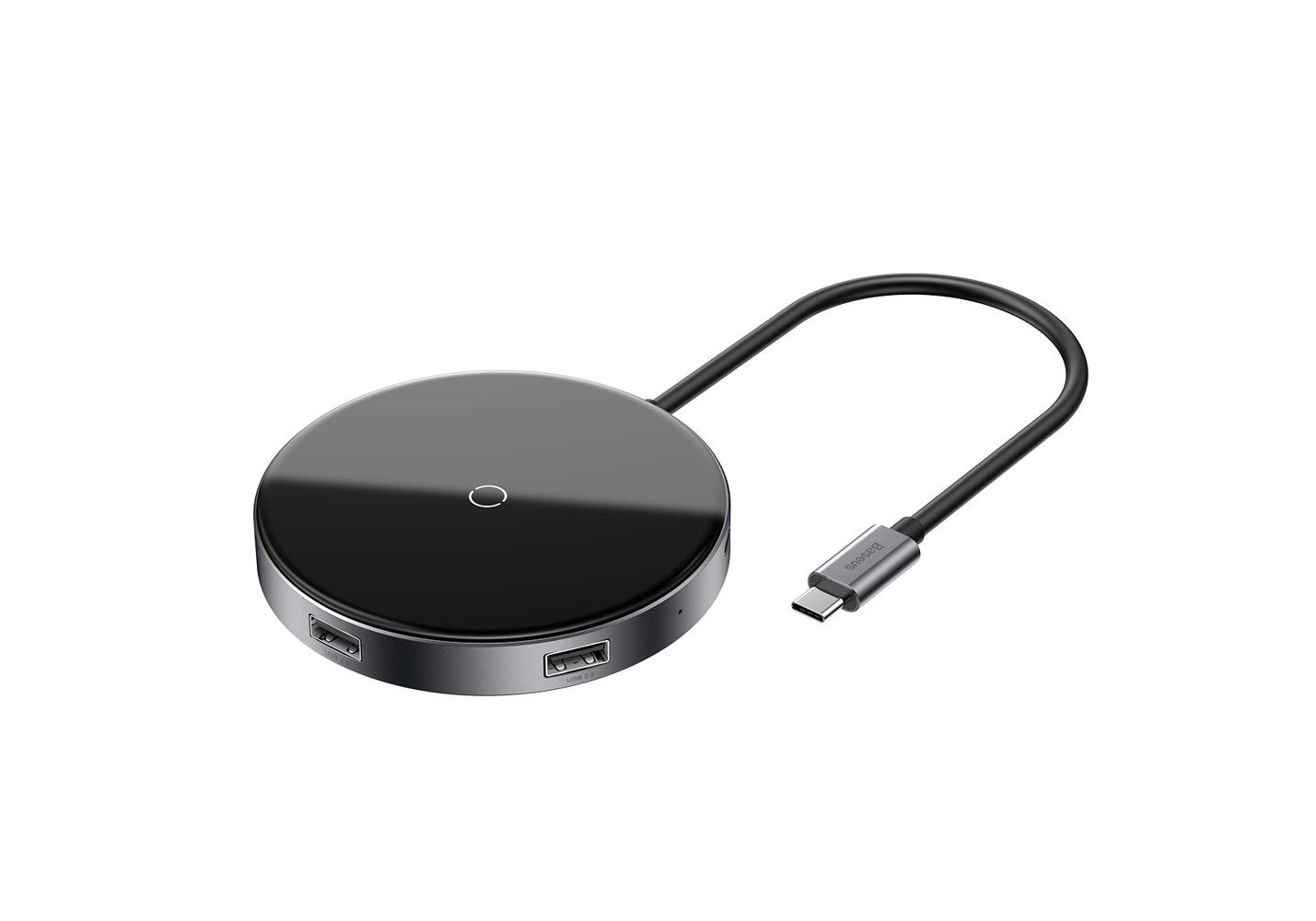 Хаб-разветвитель USB Baseus Circular Mirror Wireless Charger Type-C to USB 3.0 USB2.0x3 Type-C PD Deep Gray WXJMY-0G, Черный
Хаб-разветвитель USB Baseus Circular Mirror Wireless Charger Type-C to USB 3.0 USB2.0x3 Type-C PD Deep Gray WXJMY-0G, Черный