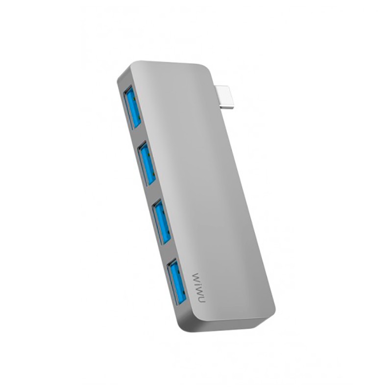 Адаптер Wiwu T6S Type C - 4xUSB 3.0 Silver (6957815509539
Адаптер Wiwu T6S Type C - 4xUSB 3.0 Silver (6957815509539