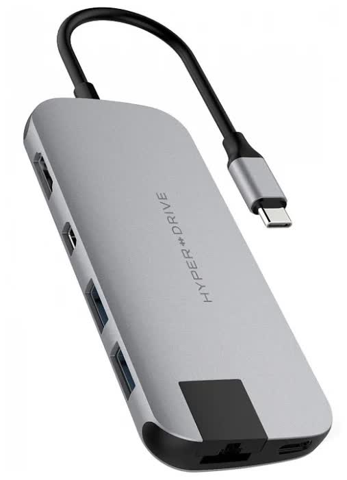 Хаб-разветвитель USB HyperDrive Hyper Slim 8-in-1 Hub Space Grey HD247B-GRAY, Серый
Хаб-разветвитель USB HyperDrive Hyper Slim 8-in-1 Hub Space Grey HD247B-GRAY, Серый