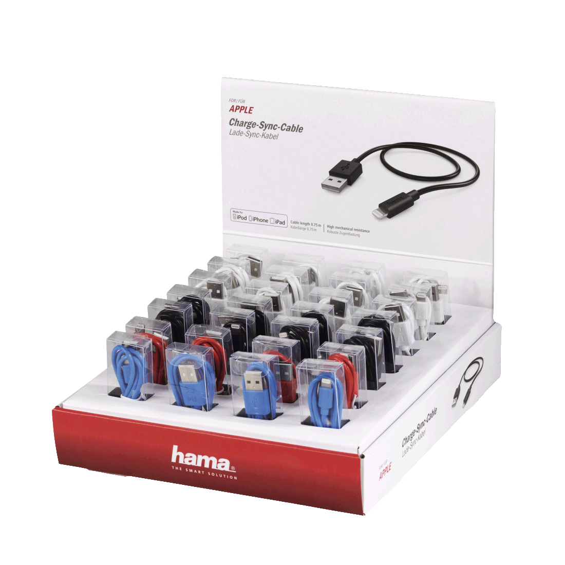 Кабель Hama 00178323 Lightning (m) USB 2.0 (m) 0.75м ассорти, Черный;белый;красный;синий
Кабель Hama 00178323 Lightning (m) USB 2.0 (m) 0.75м ассорти, Черный;белый;красный;синий