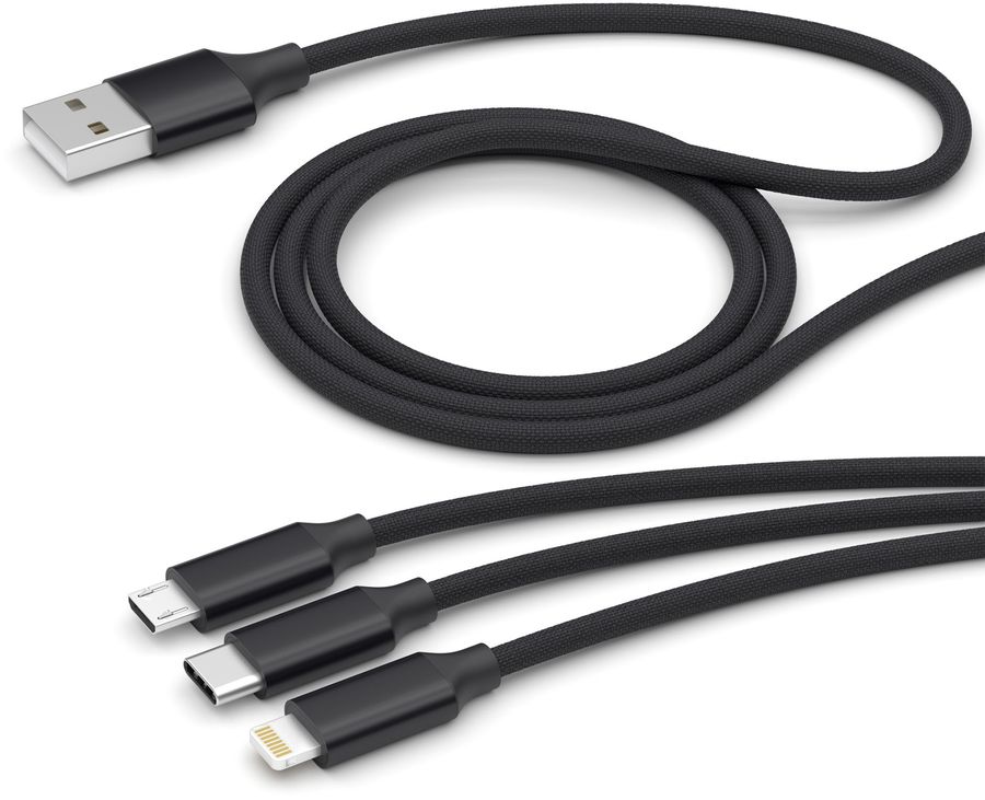 Дата-кабель Deppa 3 в 1: micro USB USB-C Ligthning алюминий 1.2м черный
Дата-кабель Deppa 3 в 1: micro USB USB-C Ligthning алюминий 1.2м черный