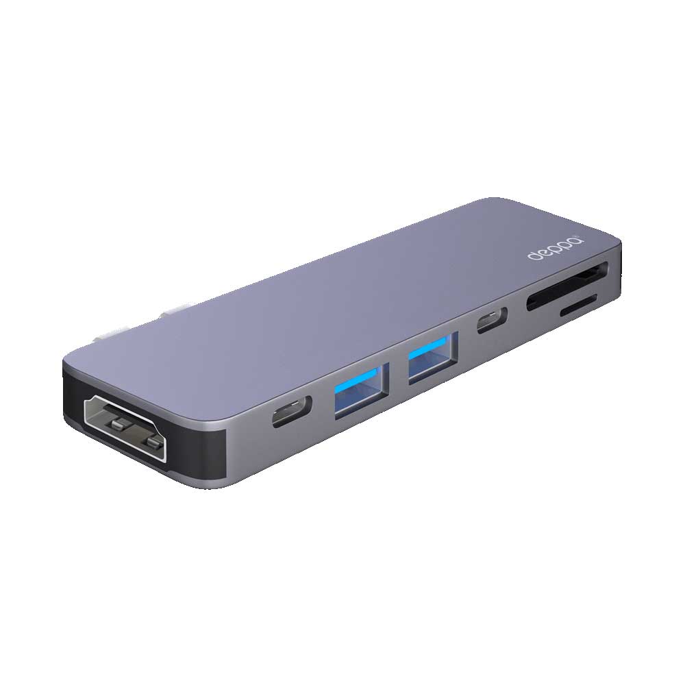 Адаптер USB-C Deppa для MacBook 7-в-1, графит 73121, Серый
Адаптер USB-C Deppa для MacBook 7-в-1, графит 73121, Серый