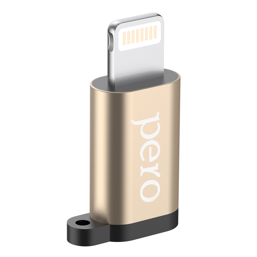 Адаптер PERO AD01 LIGHTNING TO MICRO USB, золотой
Адаптер PERO AD01 LIGHTNING TO MICRO USB, золотой