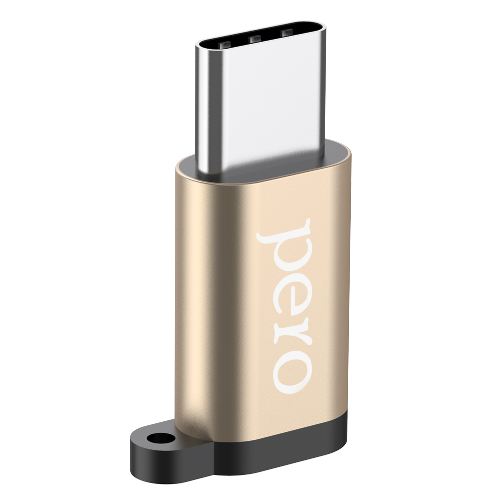 Адаптер PERO AD01 TYPE-C TO MICRO USB, золотой
Адаптер PERO AD01 TYPE-C TO MICRO USB, золотой