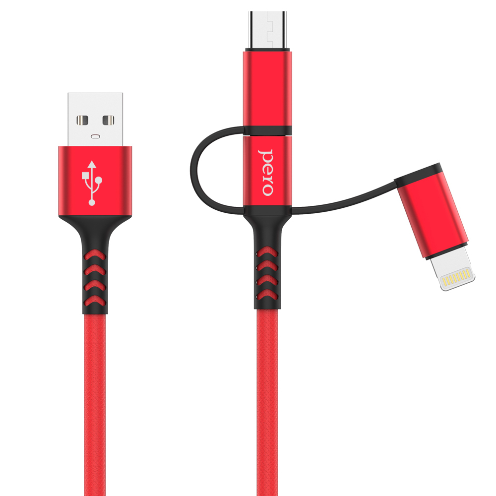 Дата-кабель PERO DC-06 Universal 3 in 1 (Lightning/micro USB/Type-C), 3А, 1м, красный
Дата-кабель PERO DC-06 Universal 3 in 1 (Lightning/micro USB/Type-C), 3А, 1м, красный