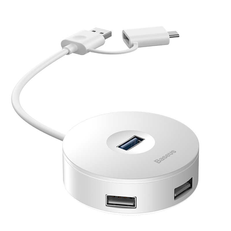 USB-концентратор Baseus Round Box Type-C + USB-A - USB 3.0 + 3xUSB 2.0 12cm White CAHUB-GB02
USB-концентратор Baseus Round Box Type-C + USB-A - USB 3.0 + 3xUSB 2.0 12cm White CAHUB-GB02